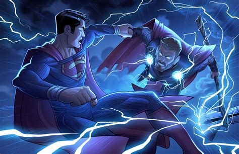 Superman Dceu Vs Thor Mcu Battle Superhero Database