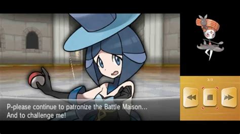 Pokemon Y Battle Maison Vs Battle Chatelaine Evelyn Youtube