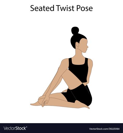Twist Yoga Pose Sitting Down