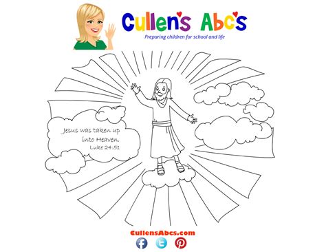 Jesus ascends into heaven by his own omnipotent power. Heaven Coloring Page - Coloring Home