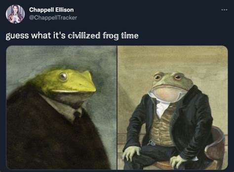 Gentleman Frog Meme Template