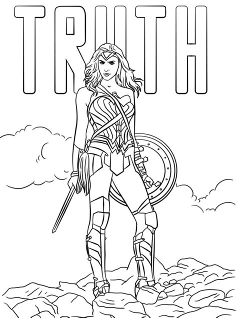 Amazing Wonder Woman Coloring Page Download Print Or Color Online