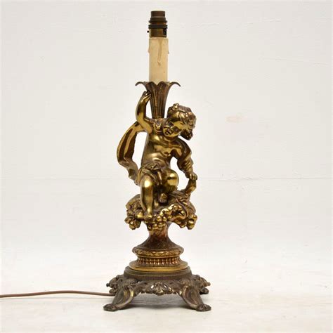 Antique pair french ormolu & patinated bronze cherub table lamps 19th c £ 1,875.00. Antique Brass Cherub Table Lamp - Marylebone Antiques