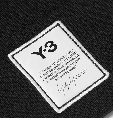 Y 3 Logo AppliquÉd Cotton Beanie Y 3 Fashion Tag Fashion Labels 3