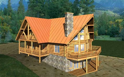 Log Cabin House Plan 6 Bedrooms 3 Bath 3725 Sq Ft Plan 34 112
