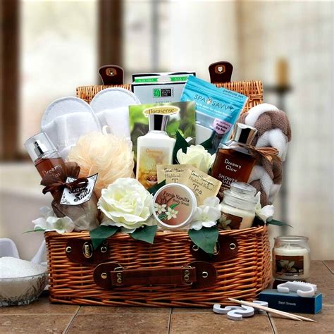 Pamper hamper gifts for her. Beautiful Pamper Bath Gift Basket, Designed For Her
