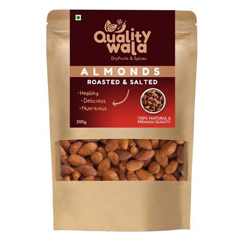 Almond Badam Roasted And Salted Superior Quality 200gm