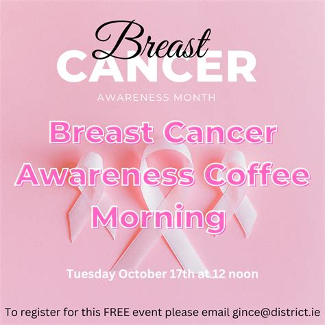Breast Cancer Awareness Coffee Morning District Health And Leisure