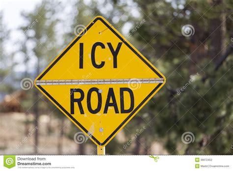 Icy Road Stock Photography Image 36672452