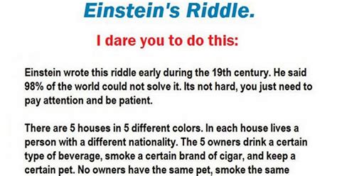 Halcyon Days Einsteins Riddle Can You Solve It
