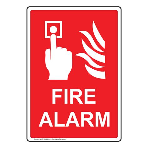 Fire Alarm Sign With Symbol Nhep 13824
