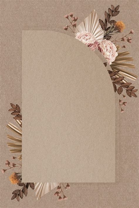 Download Premium Psd Image Of Paper Card Frame Psd Floral Border