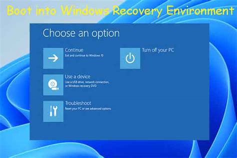 How To Enable Windows Recovery Environment In Windows