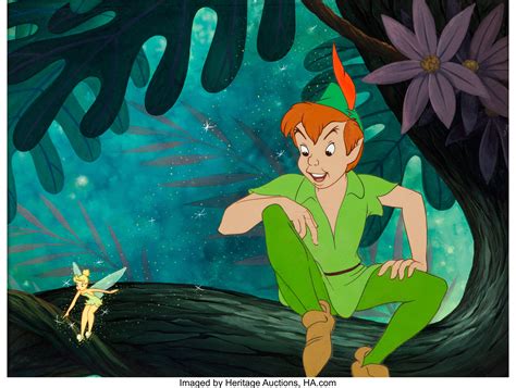 Peter Pan Tinkerbell And Peter Pan Production Cel And Master Lot