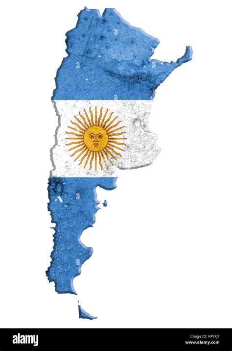 Mapa De Argentina Con La Bandera Nacional La República Argentina