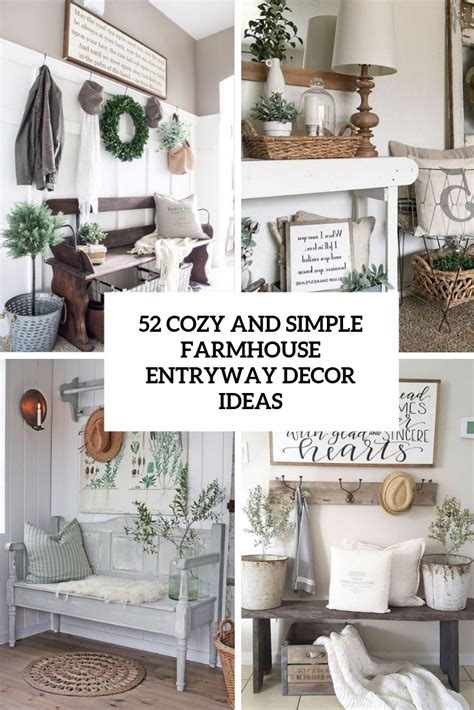 27 Cozy And Simple Farmhouse Entryway Decor Ideas Cover Digsdigs