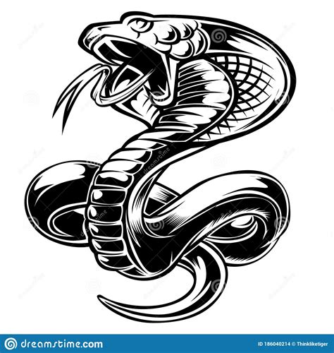 Venom Viper Cobra Snake Illustration Cartoon Vector