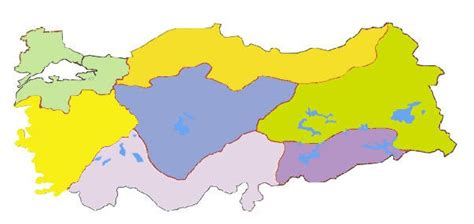 Türkiye Coğrafi 7 Bölgeler Haritası Zevkli Eğlenceli Bilgilendirme