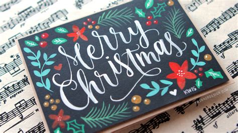 Handmade Calligraphy Christmas Cards You Can Diy