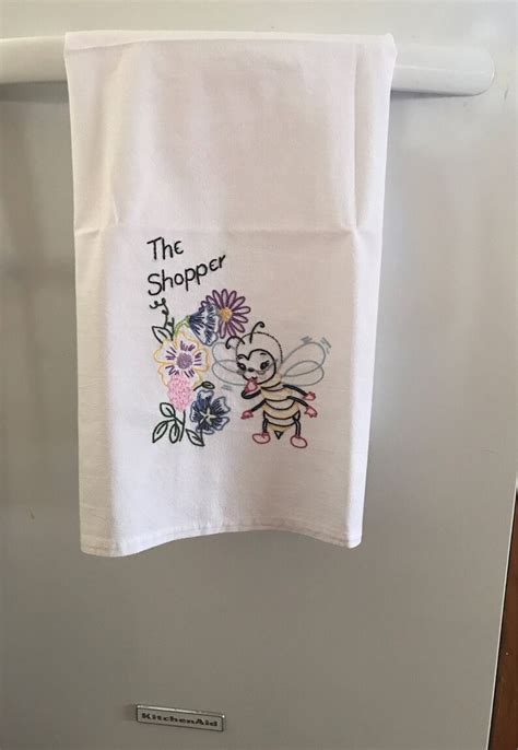 Set Of 7 Hand Embroidered Kitchen Towels Tea Towel Flour Etsy