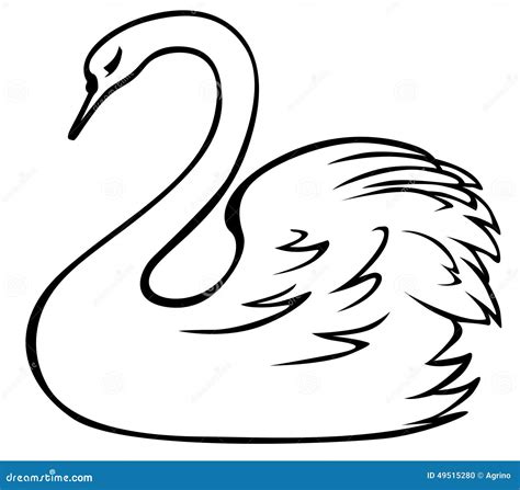Swan Silhouette Stock Vector Illustration Of Bird Icon 49515280
