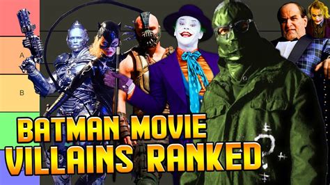 All Batman Movie Villains Ranked From Worst To Best Youtube
