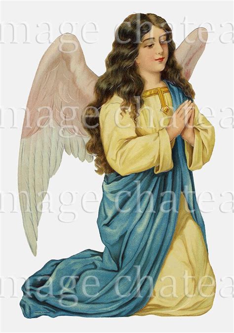 Items Similar To Kneeling Angel Praying Digital Download Printable