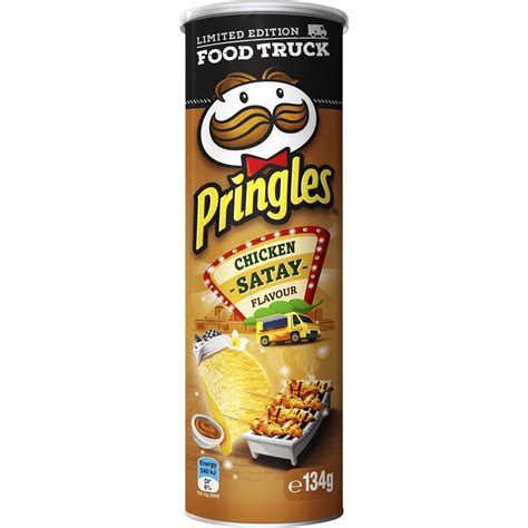 Pringles Chicken Satay Flavour Stacked Potato Chips 134g Woolworths