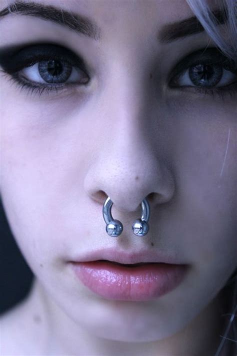 Stretched Septum Piercing Tattoo Tattoos And Piercings Septum Ring