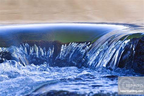 Flowing Water In River Loisach Stock Photo