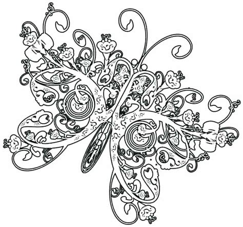 Hard Butterfly Coloring Pages At Getdrawings Free Download
