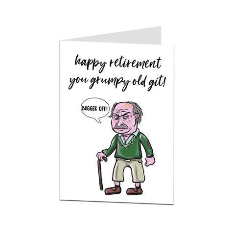 Funny Retirement Card Rude Message For Him And Men Perfect For Etsy Uk