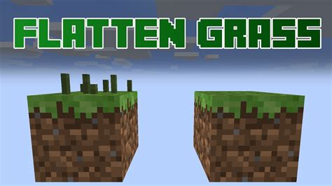 Minecraft Flatten Grass In Survival Youtube