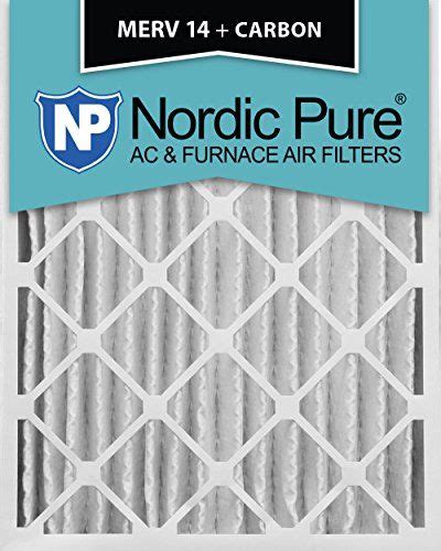 Nordic Pure 20x25x4 Merv 14 Pleated Plus Carbon Ac Furnace Air Filter 1