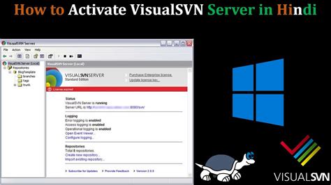 How To Activate Visualsvn Server In Microsoft Server 2016 In Hindi