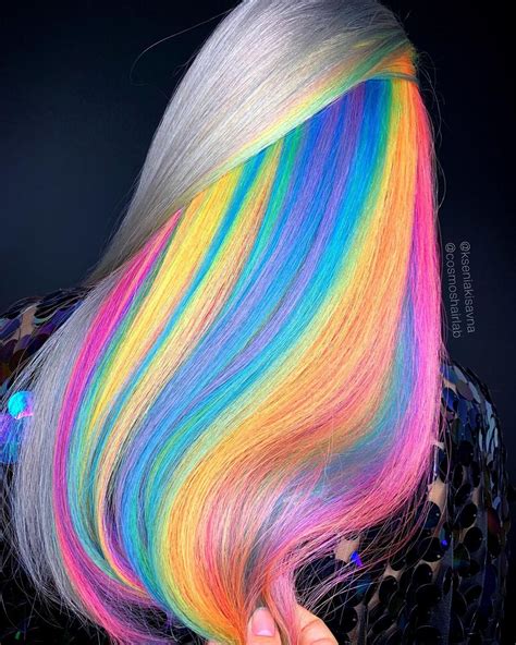 Rainbow Hair Coloring Transforms Ordinary Locks Into Shimmering Prism Coifs Modern Met