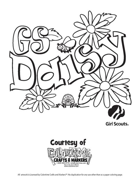 Daisy Girl Scout Coloring Pages At Getcolorings Com Free Printable Colorings Pages To Print