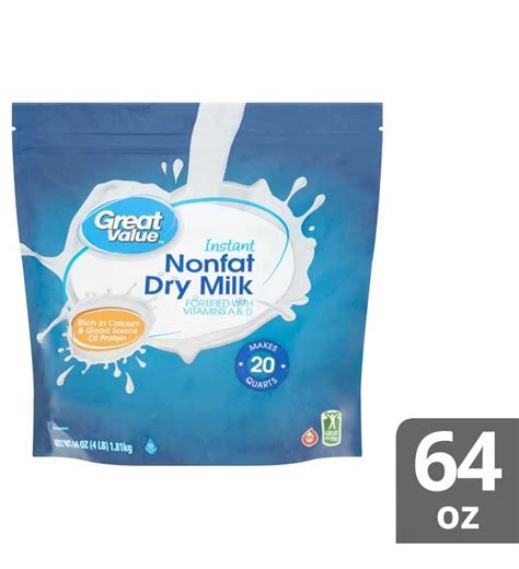 Great Value Instant Nonfat Dry Milk 64 Oz