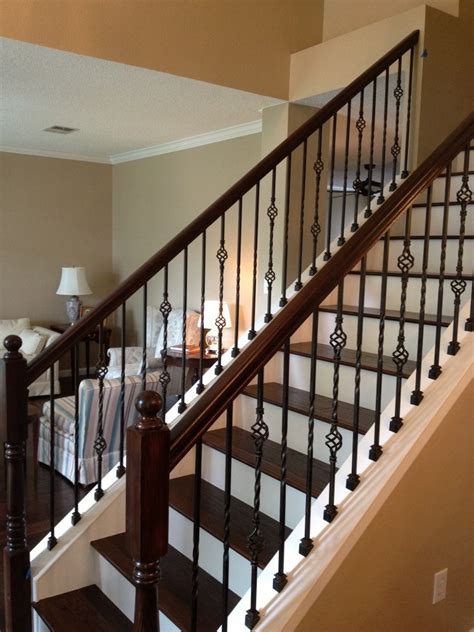 I think spindles are typically installed right down into the steps of your stairs. Wrought Iron Stair Railings for Creating Awesome Looking ...