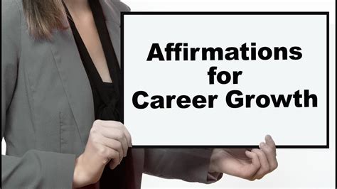 Affirmations For Career Growth Youtube