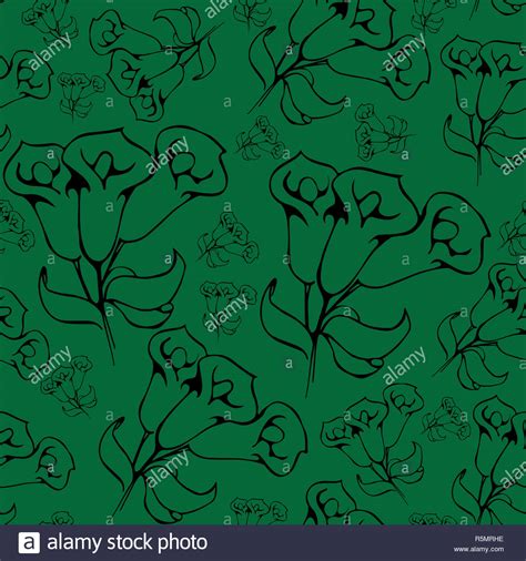 Flower Graphic Vector Floral Hand Drawn Background Pattern For Decoration And Design Stock
