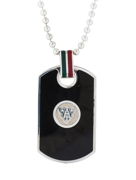 Gucci Enamel Dog Tag Necklace Necklaces Guc168394 The Realreal