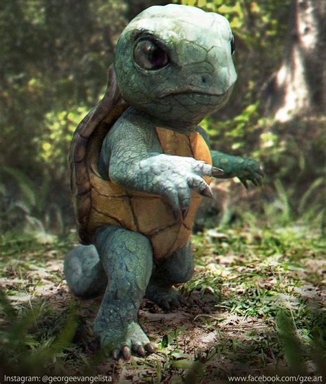 Squirtle By George Evangelista Pokemon Realistic Pokemon Cute