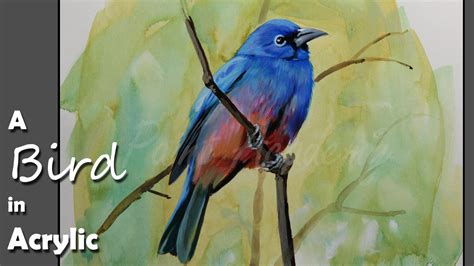 Acrylic Painting A Bird Step By Step With Detail Color Information