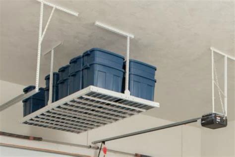 This Overhead Storage Rack Fits Above Your Garage Door Utilizing That