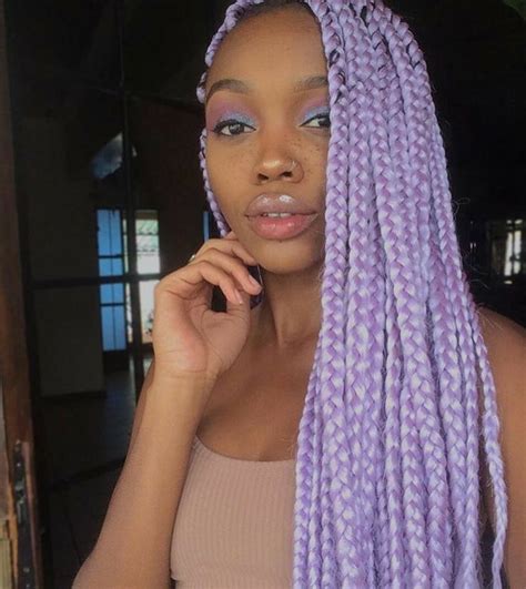 Would You Ever Get Purple Box Braids On We Heart It In Box