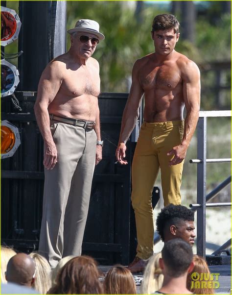 full sized photo of zac efron robert de niro have shirtless contest on set 37 zac efron and his