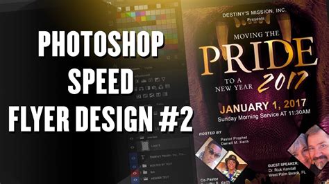 Adobe Photoshop Flyer Design Tutorial Speed Walk Through 02 Youtube