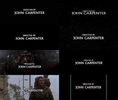 Directed by John Carpenter - Fonts In Use