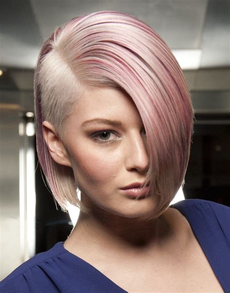 Layered bob with shaved side. Celebrity Trend - 12 amazingly feminine side-shaved ...